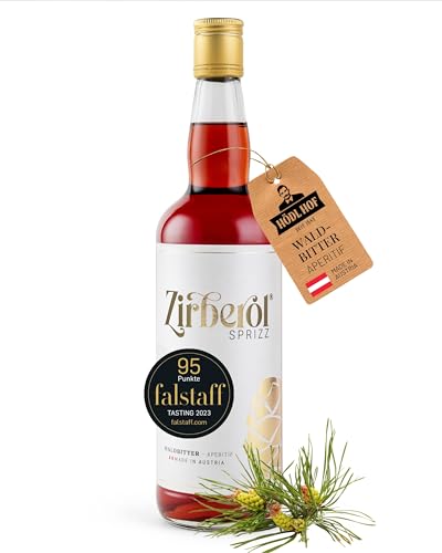 Hödl Hof Zirberol Sprizz 0,7L I Gesüßter Bitterlikör mit Zirbenzapfen & Beeren I Feiner Aperitif aus Bio-Zutaten I Hochwertiger Zirbenlikör für Cocktails & Mixgetränke I Edle Spirituose 16% vol von Hödl Hof