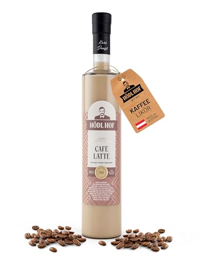 Hödl Hof Kaffee-Likör 0,5L I Cremiger Kaffeelikör mit feinem Kaffee-Aroma I Hochwertiger Sahnelikör I Cafe Latte Creme-Likör mit angenehmer Süße I I Edle Spirituose 16% vol von Hödl Hof
