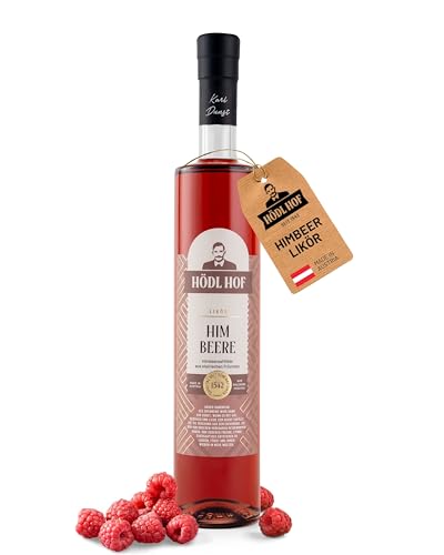 Hödl Hof Himbeer-Likör 0,5L I Fruchtlikör mit Himbeeren aus eigenen Obstgärten I Hochwertiger Likör mit fruchtig-säuerlich Noten I Feinster Premium Likör I Edle Spirituose 20% vol von Hödl Hof