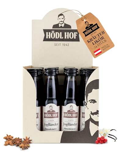 Hödl Hof Joglländer Likör | 25% vol. | Silber Steirische Landesbewertung 2013 | Kräutertlikör | (24x20 ml) von Hödl Hof