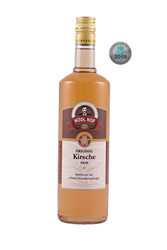 Hödl Hof Kirsche Fass 1,0 l, 38% vol., Kirschwasser im Holzfass gelagert (Eichenfass), Obstbrand aus Früchten von lokalen Bauern von Hödl Hof