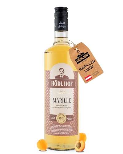 Hödl Hof Marillen-Likör 1,0L I Fruchtlikör mit Marillen aus eigenen Obstgärten I Marillenlikör mit süßen & kraftvollen Noten I Hochwertiger Obstlikör I Edle Spirituose 20% vol von Hödl Hof