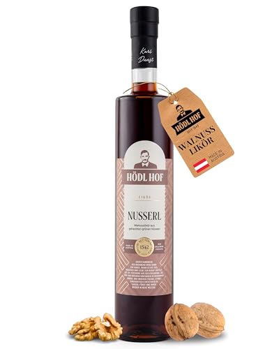Hödl Hof Walnuss-Likör 0,5L I Hochwertiger Nusserl-Likör mit Walnüssen I Feinster Premium-Nuss-Likör mit Noten von Feigen & Bourbon-Whisky I Edle Spirituose 25% vol von Hödl Hof