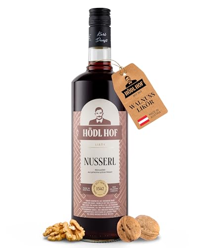 Hödl Hof Walnuss-Likör 1,0L I Hochwertiger Nusserl-Likör mit Walnüssen I Feinster Premium-Nuss-Likör mit Noten von Feigen & Bourbon-Whisky I Edle Spirituose 25% vol von Hödl Hof