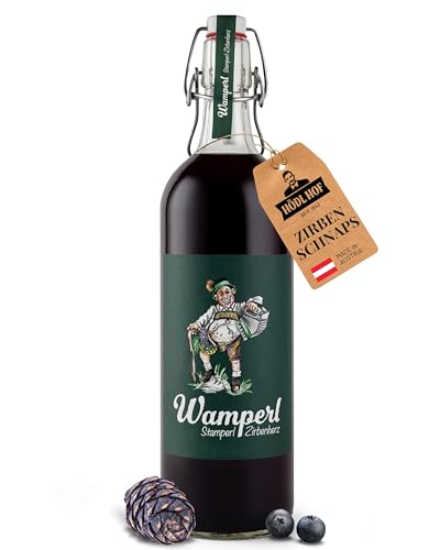 Hödl Hof Wamperl Stamperl Zirbenschnaps | 25% vol. | Gold World Spirits Awards 2019 | Zirbenlikör (1,0 l) von Hödl Hof