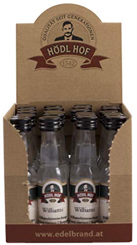 Hödl Hof Williamsschnaps 24x20ml I Fruchtig feiner Williams-Christ-Birnenbrand I Hochwertiger Schnaps mit Williams Christ Birne aus eigenen Obstgärten I Edle Spirituose 38% vol von Hödl Hof
