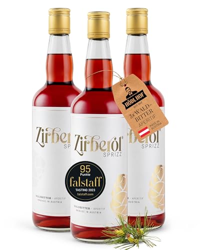 Hödl Hof Zirberol Sprizz Ultimate Bundle 3 x 1,0L I Bitterlikör mit Zirbenzapfen & Beeren I Feiner Aperitif aus Bio-Zutaten I Zirbenlikör für Cocktails & Mixgetränke I Edle Spirituose 16% vol von Hödl Hof