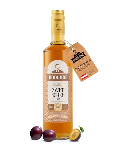 Hödl Hof Zwetschke Fass 0,7 l, 38% vol., Zwetschgenwasser im Holzfass gelagert (Eichenfass), Zwetschgenschnaps aus Früchten von lokalen Bauern von Hödl Hof