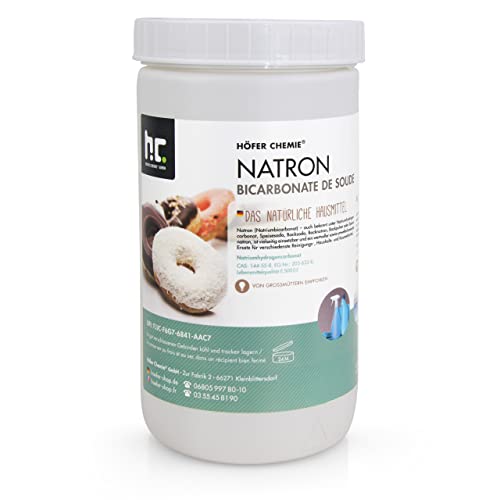 1 kg Natron Backsoda Natriumhydrogencarbonat in Lebensmittelqualität (Natriumbicarbonat- Backsoda - NaHCO3) von Höfer Chemie