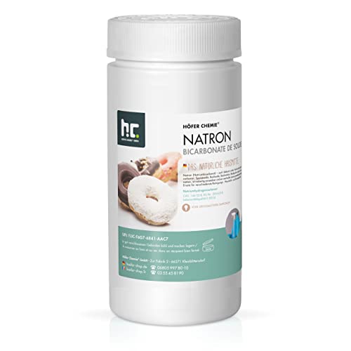 4 x 1 kg Natron Backsoda Natriumhydrogencarbonat in Lebensmittelqualität (Natriumbicarbonat- Backsoda - NaHCO3) von Höfer Chemie