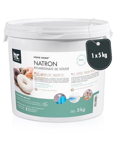 5 kg Natron Backsoda Natriumhydrogencarbonat in Lebensmittelqualität (Natriumbicarbonat- Backsoda - NaHCO3) von Höfer Chemie