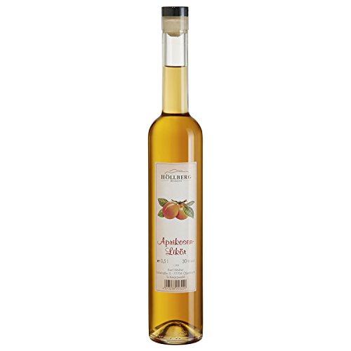 Aprikosen-Likör Höllberg 30% vol, (1 x 0.5 Liter) edler Fruchtlikör ohne Aromastoffe von HÖLLBERG