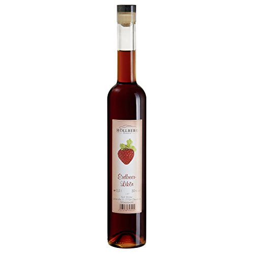 Erdbeer-Likör Höllberg 30% vol, (1 x 0.5 Liter) fruchtiger Likör ohne Aromastoffe von HÖLLBERG