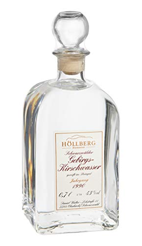 Original Höllberg Gebirgs-Kirschwasser Carré 43% Vol. | Premium Obstbrand mit edlem Kirsch Aroma | Edelbrand aus Familienbrennerei von HÖLLBERG