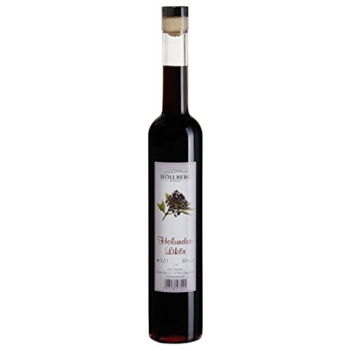 Holunder-Likör Höllberg 30% vol., (1 x 0.5 Liter) Fruchtlikör ohne Aromastoffe von HÖLLBERG