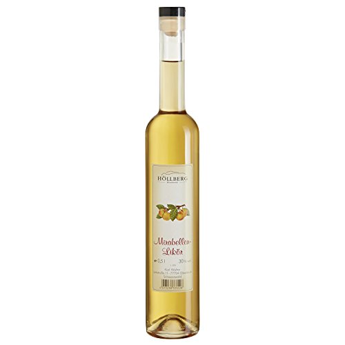 Mirabellen-Likör Höllberg 30% vol, (1 x 0.5 Liter) Mirabellenlikör ohne Aromastoffe von HÖLLBERG