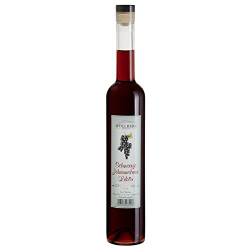 Schwarzer-Johannisbeer-Likör "Höllberg" 30% vol., (1 x 0.5 Liter) Schwarzer-Johannisbeer-Likör ohne Aromastoffe von HÖLLBERG
