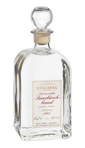 Original Höllberg Sauerkirschbrand Carré 43% Vol, Jahrgang 1995 | Premium Obstbrand mit edlem Sauerkirsch Aroma | Edelbrand aus Familienbrennerei von HÖLLBERG