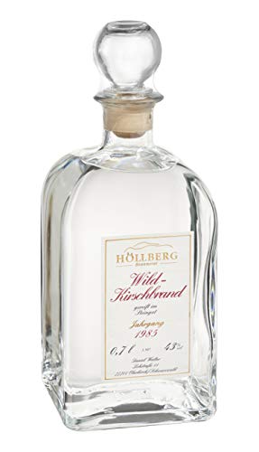 Höllberg Wildkirsch Carré 43% vol., 1 x 700ml, Jahrgang 1985 | Premium Obstbrand | Edelbrand aus Familienbrennerei von HÖLLBERG