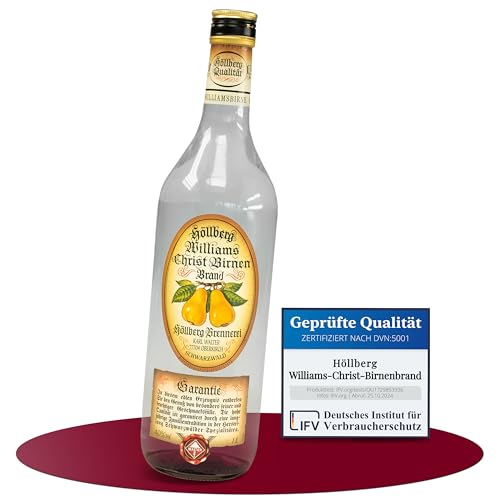 Original Höllberg Williams-Christ-Birnenbrand 40% vol., 1 Liter | Edler Premium Obstbrand aus dem Schwarzwald von HÖLLBERG