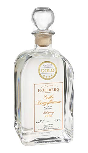 Original Höllberg Gelbe Bergpflaume Carré 43% vol, Jahrgang 1996, 0.7Liter | Premium Obstbrand mit edlem Pflaumen Aroma | Edelbrand aus Familienbrennerei von HÖLLBERG