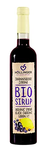 Höllinger Bio Johannisbeer-Zitrone Sirup, 6er Karton 0.5L Glas von Höllinger
