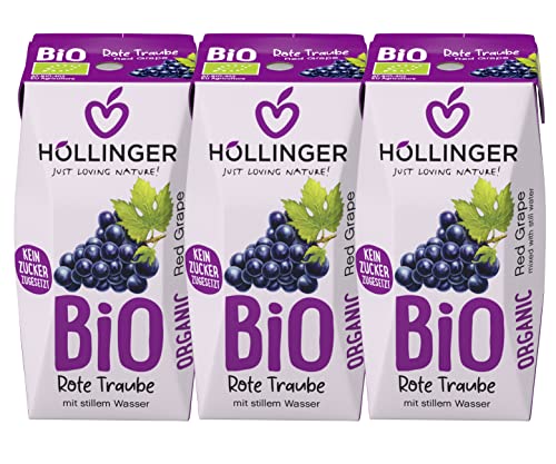 Höllinger BIO Schulsaft Rote Traube 3x200ml, 600 ml von Höllinger