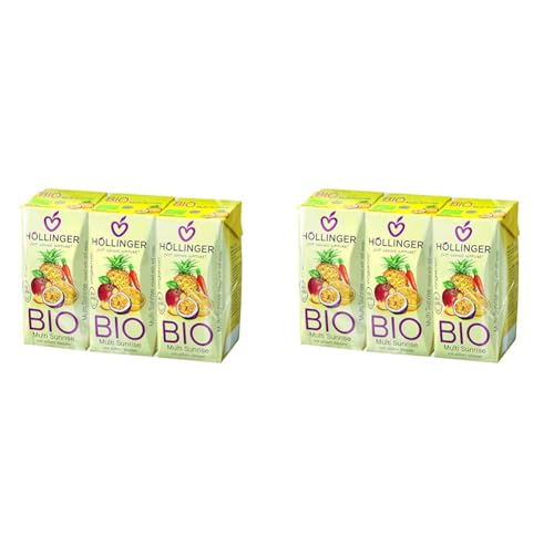 Höllinger Bio Schulsaft Multi Sunrise 24x200ml (Packung mit 2) von Höllinger