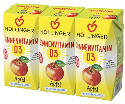 Höllinger Schulsaft Sonnenvitamin D3 Apfel 3x200ml, 600ml von HÖLLINGER - JUST LOVING NATURE