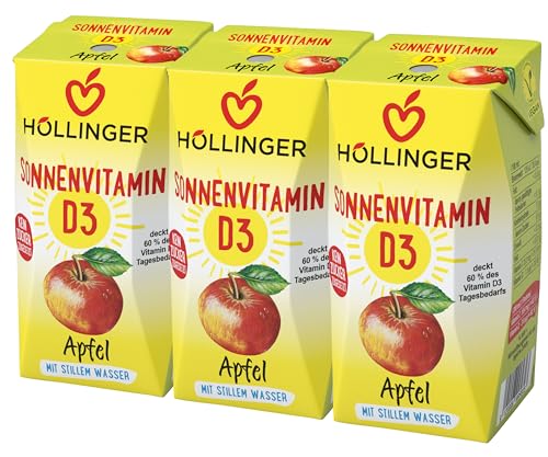 Höllinger Schulsaft Sonnenvitamin D3 Apfel 3x200ml, 600ml von Höllinger