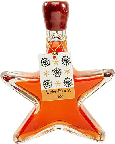 Winter Pflaume Likör in Stern Flasche 0,2l I Geschenkidee Winter Pflaume Likör in Stern Flasche 0,2l I Geschenkidee von Hof Löbke