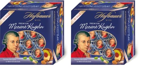 Hofbauer Wien Mozartkugeln Milchschokolade Box 600g (30 Stk.) (Packung mit 2) von Hofbauer Wien