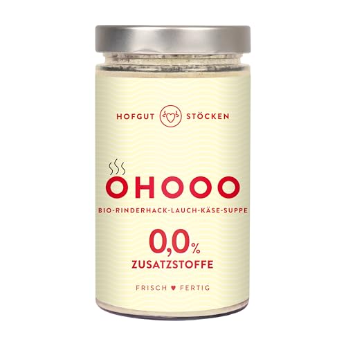 Hofgut Stöcken | Bio-Käse-Lauch-Suppe vom Testsieger | Bio-Fertiggericht im Glas | ohne Zusatzstoffe (620ml) von Hofgut Stöcken