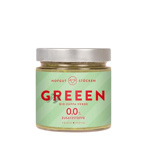 Hofgut Stöcken | Greeen Bio-Zuppa Verde GREEEN | Grüne Gemüsesuppe mit Spinat & Brokkoli | Vegan & ohne Zusatzstoffe (330ml, Spinat & Brokkoli) von Hofgut Stöcken