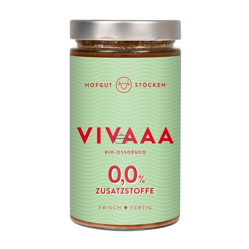 Hofgut Stöcken | VIVAAA Bio-Ossobuco vom Testsieger | 620ml Bio-Fertiggericht im Glas | Hochwertiges Schmorgericht aus Rindfleisch | Ohne künstliche Zusätze | Nachhaltig & natürlich Hofgut Stöcken | VIVAAA Bio-Ossobuco vom Testsieger | 620ml Bio-Fertiggericht im Glas | Hochwertiges Schmorgericht aus Rindfleisch | Ohne künstliche Zusätze | Nachhaltig & natürlich von Hofgut Stöcken