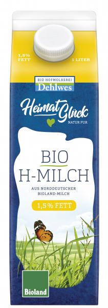 Dehlwes Bio H-Milch 1,5% Dehlwes Bio H-Milch 1,5% von Hofmolkerei Dehlwes