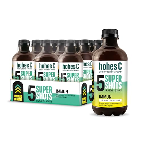 Hohes C Super Shots Immun (12 x 330ml) – Starke Abwehrkräfte mit Orange, Mango, Ingwer, Kurkuma-Extrakt – vegan, ohne Zuckerzusatz & Konservierungsstoffe Hohes C Super Shots Immun (12 x 330ml) – Starke Abwehrkräfte mit Orange, Mango, Ingwer, Kurkuma-Extrakt – vegan, ohne Zuckerzusatz & Konservierungsstoffe von Hohes C