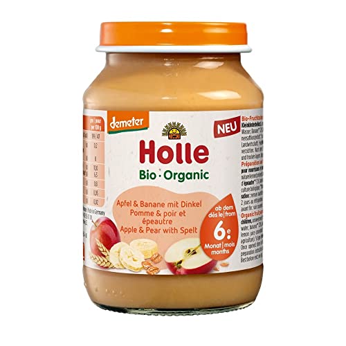 Holle Bio Apfel & Banane, mit Dinkel, ab dem 6. Monat, 12 x 190 g von Holle