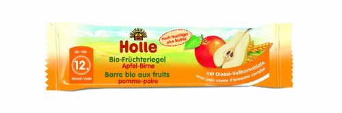 Holle Bio-Früchteriegel Apfel-Birne, 10er Pack (10 x 25 g) von Holle