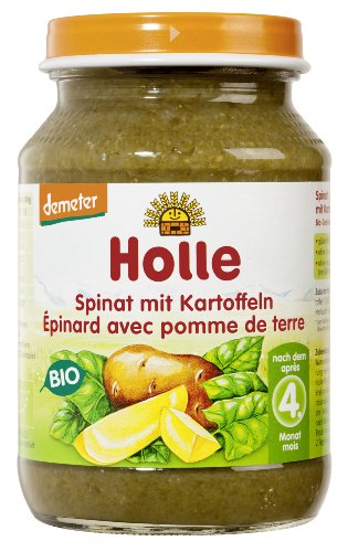Holle Bio Spinat mit Kartoffeln, 6er Pack (6 x 190 g) von Holle