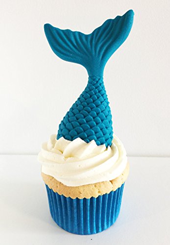 1 großer Zucker Meerjungfrau Schwanz: Aqua / 1 Large Sugar Mermaid Tail: Aqua von Holly Cupcakes