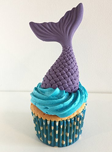 1 großer Zucker Meerjungfrau Schwanz: Lila / 1 Large Sugar Mermaid Tail: Purple von Holly Cupcakes