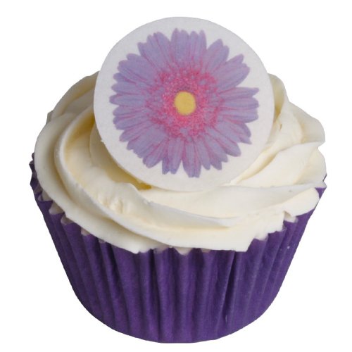 12 Essbare Kuchendekorationen-Runde, lila Auflagen in Gerbera Design /12 Edible Wafer Cake Decorations: Round Purple Gerbera Toppers 12 Essbare Kuchendekorationen-Runde, lila Auflagen in Gerbera Design /12 Edible Wafer Cake Decorations: Round Purple Gerbera Toppers von Holly Cupcakes