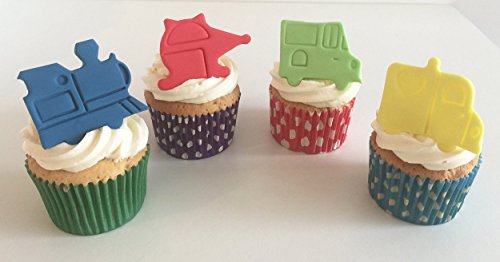 12 Handgemachte Kuchendekorationen aus Zucker: Transport von Holly Cupcakes