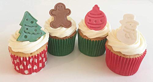 12 Handgemachte Kuchendekorationen aus Zucker: Weihnachten / Christmas von Holly Cupcakes