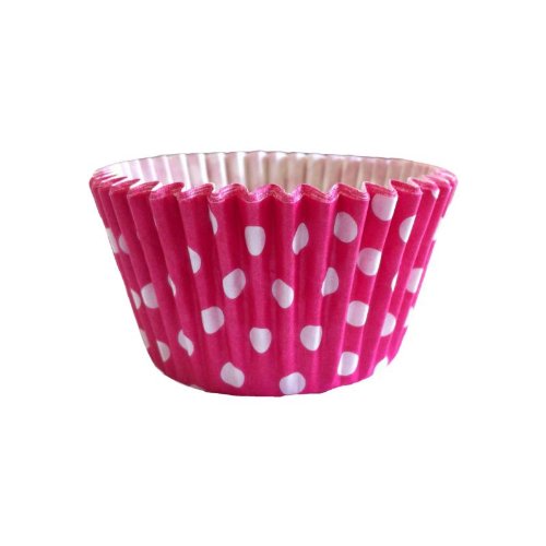 12 Pünktchen Design Muffinförmchen: Kirschrot / 12 Polka Dot Muffin Cases: Cerise von Holly Cupcakes