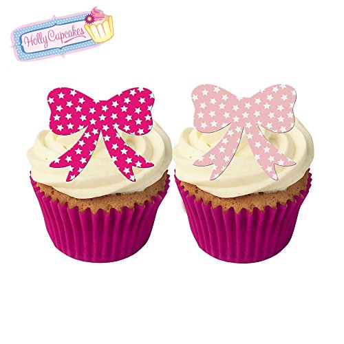 Holly Cupcakes 24 Waffelschleifen: Gemischte leuchtende & pastellfarbene pink Sterne / 24 Wafer Bows: Pink Stars Holly Cupcakes 24 Waffelschleifen: Gemischte leuchtende & pastellfarbene pink Sterne / 24 Wafer Bows: Pink Stars von Holly Cupcakes