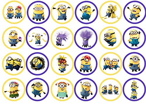 Holly Cupcakes: 24 Minions inspirierte Kuchendekorationen - 24 Stück, Gelb, für Geburtstage Holly Cupcakes: 24 Minions inspirierte Kuchendekorationen - 24 Stück, Gelb, für Geburtstage von Holly Cupcakes