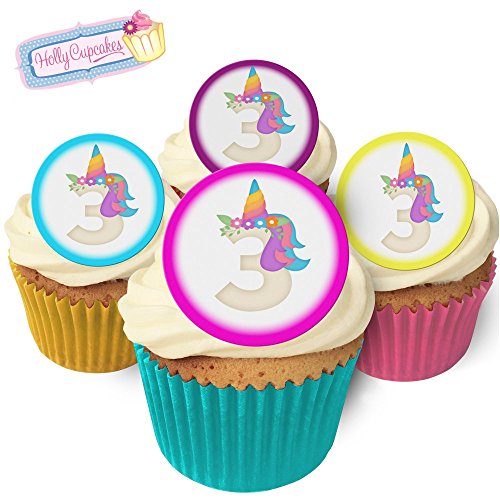 24 Wunderschöne essbare Kuchendekorationen: Einhorn Nr. 3 / Unicorn Number 3 von Holly Cupcakes