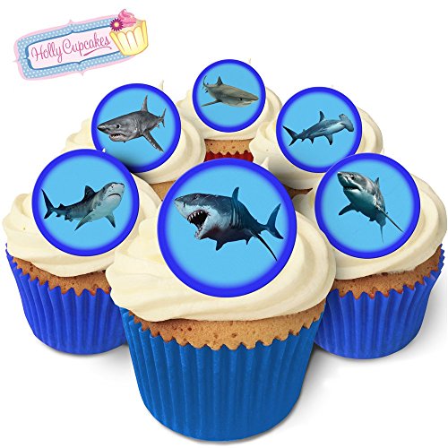 24 Wunderschöne essbare Kuchendekorationen: Haie / Sharks von Holly Cupcakes